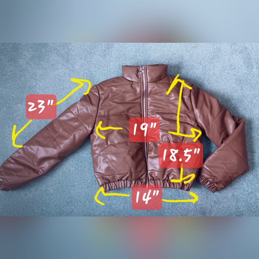 Brown Puffer Jacket - Picture 6 of 7